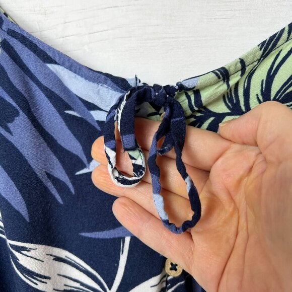 Roxy Dress Juniors Size Medium Blue & Green Everything Is Fine Strappy Mini - Picture 7 of 16